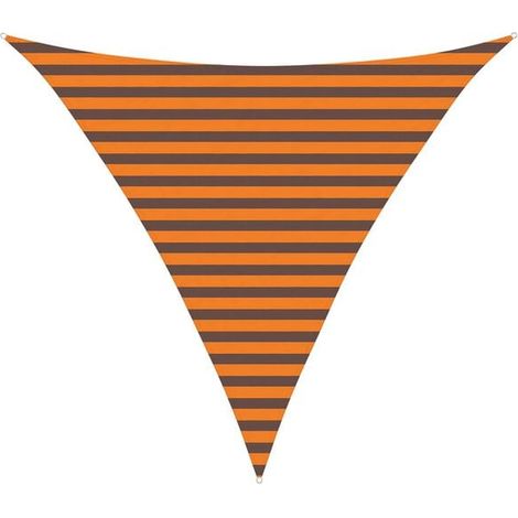 Voile d'ombrage orange et marron, 3 x 3 x 3 mètres (1/5)
