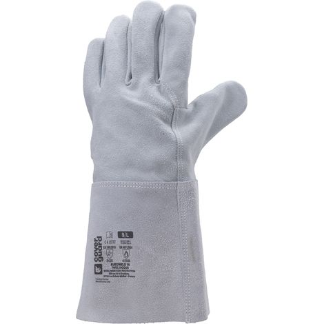 Satz mit 10 Paar Schweißhandschuhe EUROWELD 140 TIG CROUTE BOVIN MANCH 15CM 2514 Größe 9 (1/2)
