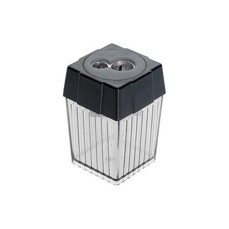 ALCO Doppelspitzdose ALCO 7,8 und 11mm quadratisch Material des Spitzers: Stahl Material desBehälters: Polystyrol rauch/transparent (1/2)