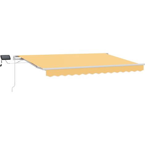 Tenda da Sole Tenda parasole Tenda Retrattile Sabbia 350 x 250 cm Tessuto e Alluminio (1/5)