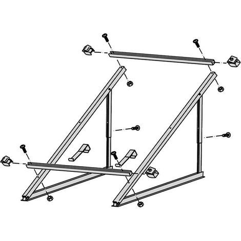 Bosch Accessori collettori piani FKF 3-2 Supporto tetto piano Set base verticale, 8718531031