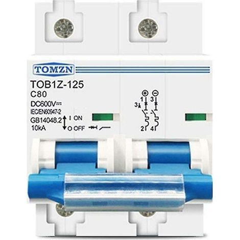 Tomzn 2P DC-Leistungsschalter MCB, 600 V, 80 A (1/4)