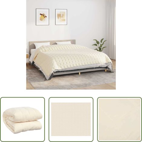 Sommeil - Couverture lestée Crème clair 220x260 cm 11 kg Tissu (1/5)