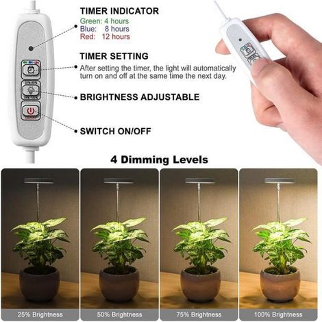 Lampe pour Plantes, Lampe de Croissance, Lampe Led Horticole pour Semis, Succulentes, Orchidee (1/4)