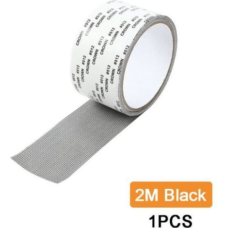 Ruban De Réparation Moustiquaire - Fibre De Verre Auto-Adhésif - Pour Fenêtre Porte Tente Piscine Camping-Car - 5 cm x 200 cm - 1 Rouleau