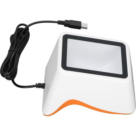 Scanner de codes-barres de bureau à réponse rapide, grande fenêtre, stable, efficace et économe en énergie, idéal pour les magasins, commerces et marchés.