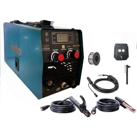 Saldatrice filo continuo 300A MIG-MMA-IGBT INVERTER NO GAS + elettrodo 07610