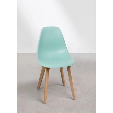 ORION91oficial® - Silla ARA Color Verde Jade Asiento Polipropileno y Patas Haya (83x46x55 cm) Estilo Escandinavo, Comedor, Hostelería, Oficina, Salón, Teletrabajo, Cocina - spaziOrion91 (1/5)