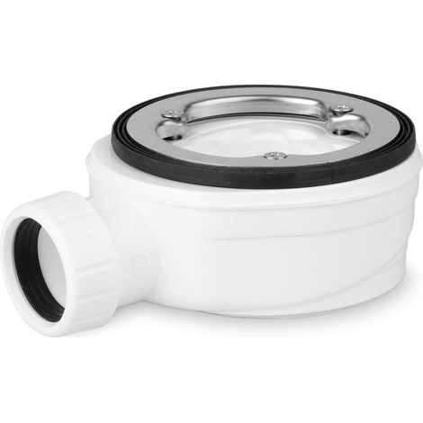 Pilette de douche surbaissé siphon GRAVITATIONNELLE bride INOX trou 85mm H.50mm (1/3)
