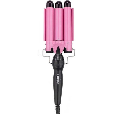 Bigoudi - Vague de cheveux Waver Curling Tourmaline Curler en céramique réglable Triple Pipe Hair Curler Curling Iron Styling Tool(32mm) (1/5)