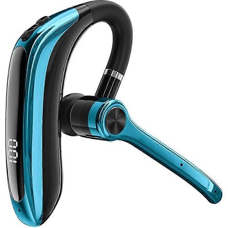 Casque audio avec double microphone, Bluetooth, réduction de bruit ENC, conçu pour une utilisation professionnelle et en voiture, bleu. (1/5)