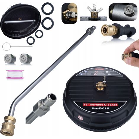 Set di Accessori per Idropulitrice compatibile con Kärcher K2–K7 – Spazzola Rotante T-Racer 15", Lancia 70cm 30°, Adattatore Bayonet 1/4"