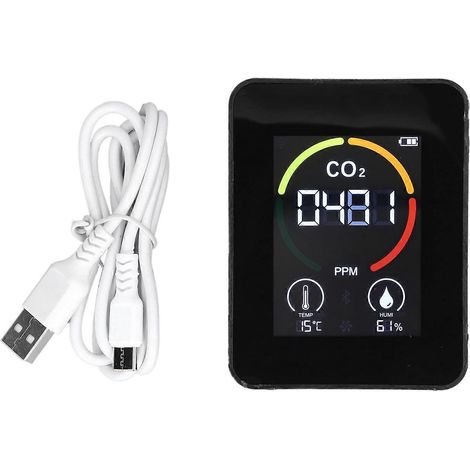 CO2-Detektor Halbleiter-Luftqualitätsmonitor Temperatur- und Feuchtigkeitssensor H8 Plus ZNAZGG01