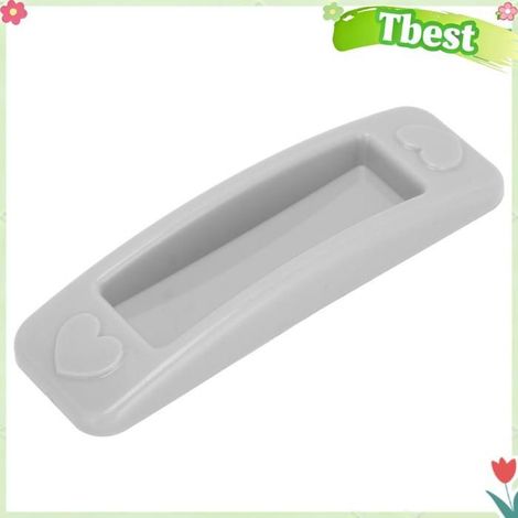 Tbest Door Knob Bouton de Poignée de Porte en Plastique Gris sans Perçage, pour Portes Coulissantes, quincaillerie poignee (1/5)