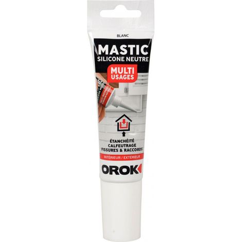 MASTIC SILICONE MULTI USAGES BLANC TUBE 85ML