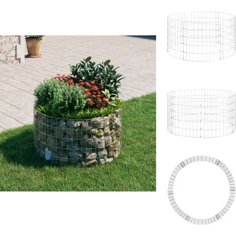 Zaunfelder - Living Gabionen-Säule Rund Verzinkter Stahl Ø100x50 cm (1/5)