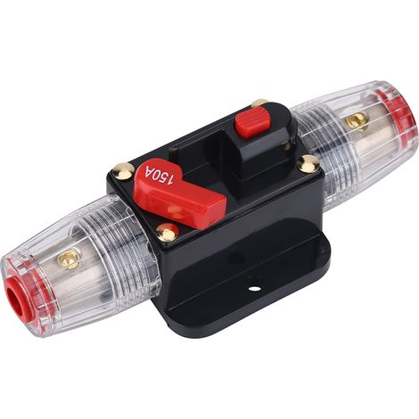Disjoncteur Audio Automobile 150A Réarmable Manuel Fusible Porte-Fusible Voiture (1/5)
