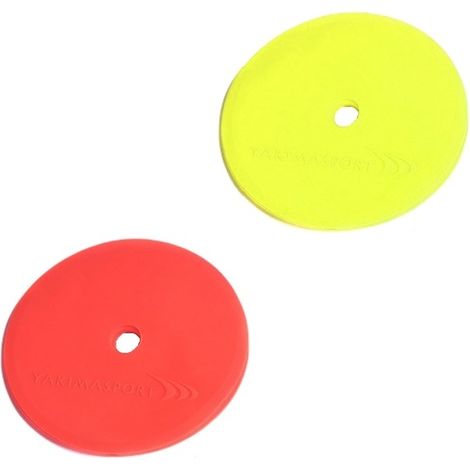 Marcadores de campo planos (alfombrillas de marcaje) - juego de 12 unidades de color amarillo anaranjado