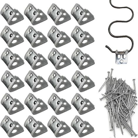 24 clips à ressort en caoutchouc à cinq trous pour canapés et housses de canapé (argent) (1/5)
