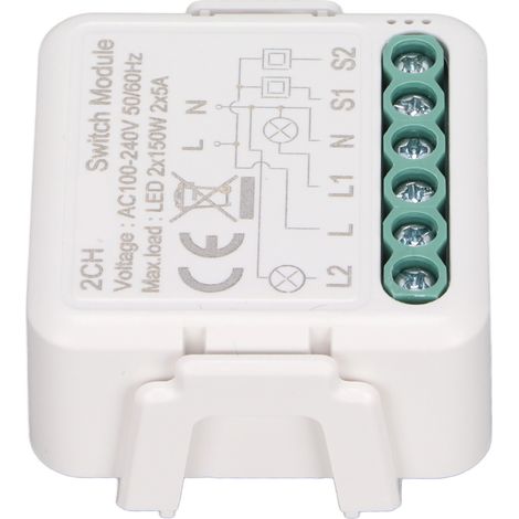 ZIGBEE Zwei-Wege-WLAN-Smart-Schaltermodul mit Ein/Aus-, Automatisierungs- und Sprachsteuerung (1/5)
