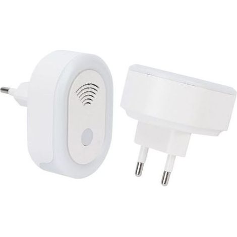Contrôleur d'élimination des acariens par ultrasons, 2 pièces (réglementation européenne), prise directe pour l'élimination des acariens par ultrasons dans la chambre à coucher (1/4)