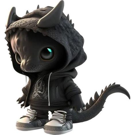 Nouvelle sculpture décorative d'elfe dinosaure pour Halloween, objet en résine pour créer une scène d'ambiance (dinosaure noir) (1/3)