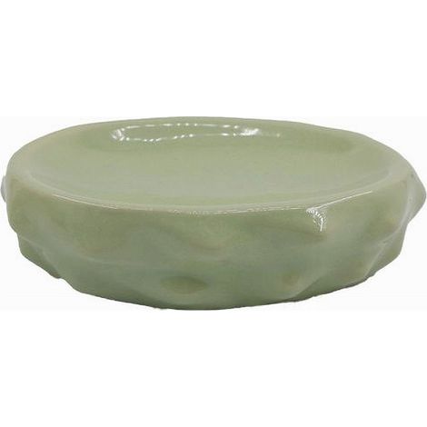 TRADE SHOP - Piattino Per Sapone Porta Saponetta Verde Effetto Cactus Accessorio Bagno 79935 - (1/2)