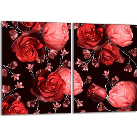Protector de cristal para encimera de cocina 2x40x52 Rosas (1/5)