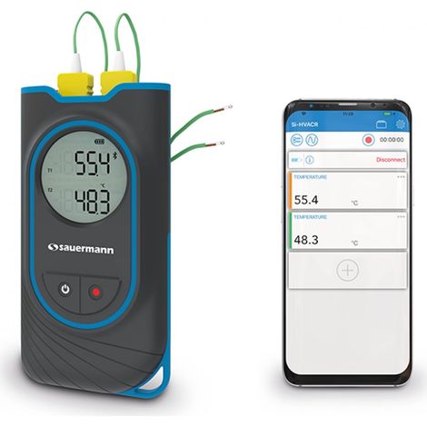 Thermomètre numérique SAUERMANN, 2 voies de mesure pour K ( Prix pour 1 )