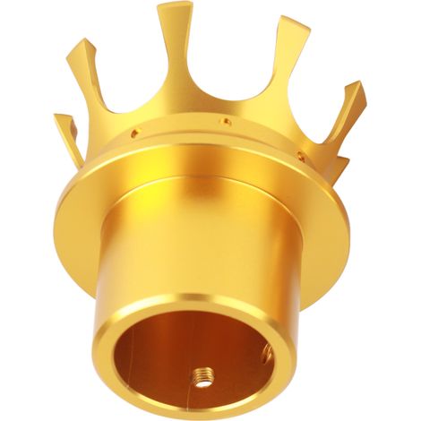 Couronne distinctive en alliage d'aluminium CNC pour capuchon d'essieu avant de moto, pièce de modification, couleur or (1/5)