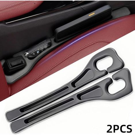 Confezione da 2 - Sigillante per fessure tra i sedili dell'auto - Riempitivo per fessure - Striscia a prova di perdite - Accessori per auto - Universale - Nero - 406 cm
