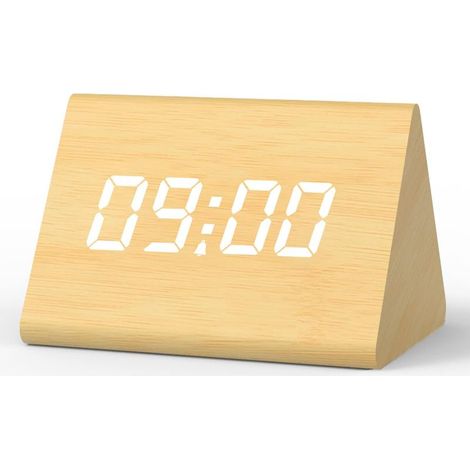 Réveil Numérique, Réveil Matin LED Horloge Digitale avec 3 Alarmes, Mode Week-End Disponible, Luminosité et Volume Réglables, Horloge Numérique Alimenté (1/5)