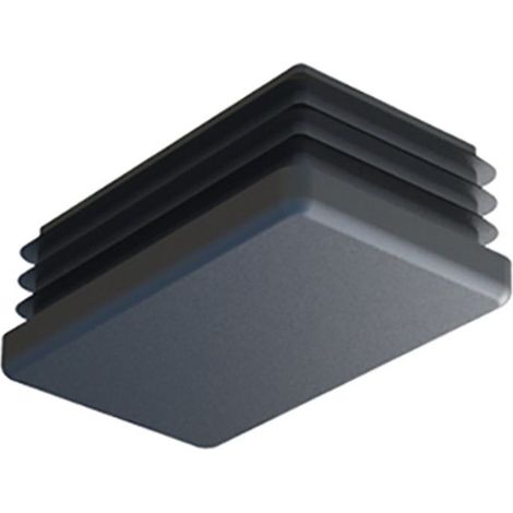 Sachet de 50 talons rectangulaires en plastique noir 60x30mm (1/2)