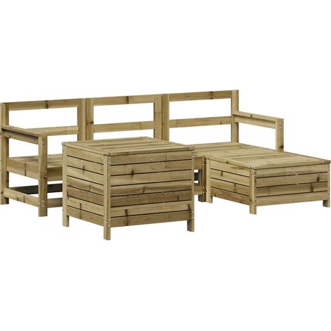 Maison Exclusive - Set Divani da Giardino 5 pz in Legno Impregnato di Pino (1/5)