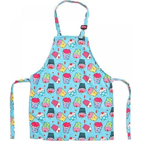 Cartoon Canvas Apron for Kids Adjustable Neck Strap Children Apron for Cooking Baking Painting (1/5)