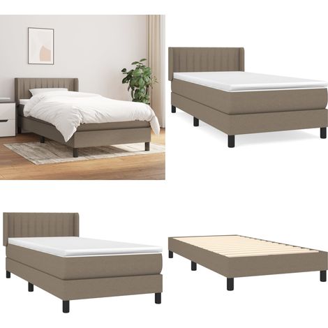 Boxspringbett mit Matratze Taupe 100x200 cm Stoff - Boxspringbett - Doppelbett - Lattenrost - Bettrahmen - Massivholzbette - Home & Living (1/5)