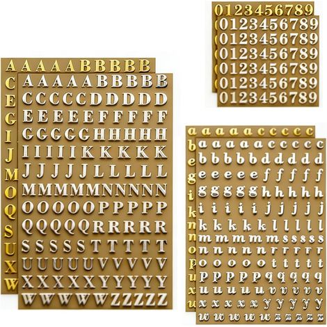 Lot De 18 lettre autocollantes, autocollant lettre, pochoir petite lettre alphabet, stickers lettres alphabet petite, Pour DIY, Stickers Alphabet, Scrapbooking (avec Pince À Épiler) (1/5)