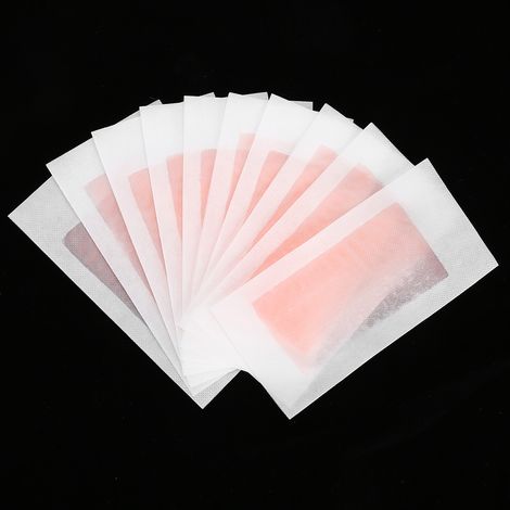 10 bandes de cire dépilatoire pour l'épilation des jambes, du corps et du visage (rose) (1/5)