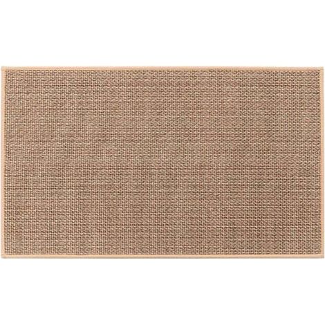 Tapis de cuisine - Tapis d'évier en caoutchouc antidérapant lavable, couleur jute (1 pièce pour 44 x 75 cm)
