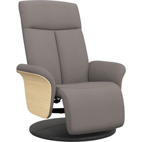 Fauteuil relax Fauteuil inclinable avec repose-pieds taupe tissu (1/5)