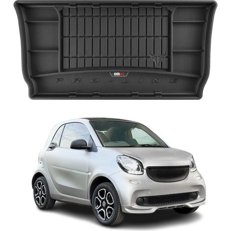 OMAC Tapis de Coffre 3D TPE Premium Compatible avec Smart Fortwo HB 2014-2020 - Bac de Protection de Coffre Intérieur antidérapant Revêtement de Coffre Bords Hauts pour Voiture Noir (1/5)