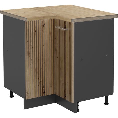 Armario de esquina R-Line, Roble artesanal, 75.6 cm , ET Roble, Vicco