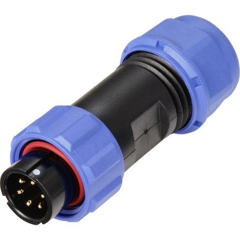 Weipu SP1310 / P 6 II Rundstecker Stecker, gerade Gesamtpolzahl: 6 Serie (Rundsteckverbinder): SP13 (1/4)