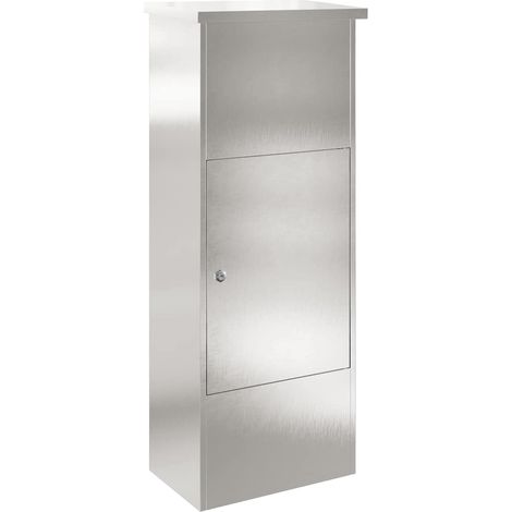 Boîte de dépôt de colis avec porte Argenté 44,5 x 29 x 110,5 cm