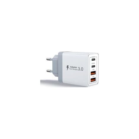 Prise multiport USB adaptée au chargeur Apple 16/15, tête de charge rapide pour téléphone portable Samsung Android