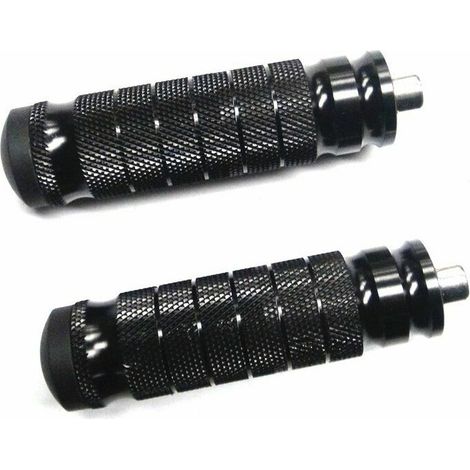 royaluxe - Repose-pieds pliants universels pour moto CNC Ensemble arrière repose-pieds Racing (noir), (1/5)