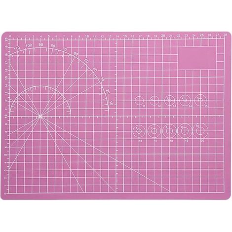 Tapis de découpe, tapis de couture, support de découpe, tapis de découpe auto-cicatrisant, pour tissu, quilting, couture, scrapbooking (rose) (1/5)