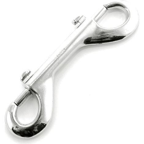 Mousqueton double taille unique couleur argent