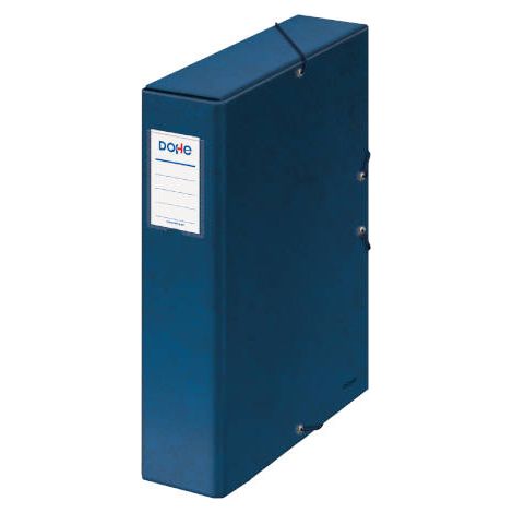 Scatole progetto foderate in cartone dorso 7 cm blu con etichetta 245x350x70 dohe