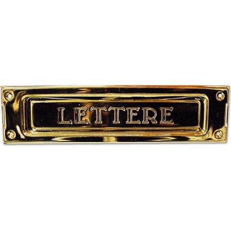 BUCA PER LETTERE OTTONE LUCIDO ART 2501